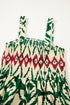 Desert Mirage Aztec Print Shirred Bodice A Line Maxi Dress